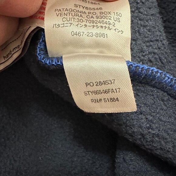 Patagonia Synchilla Jacket Girls L 12 Fleece Snap T Sweater Pullover Logo 65546 - Picture 9 of 12